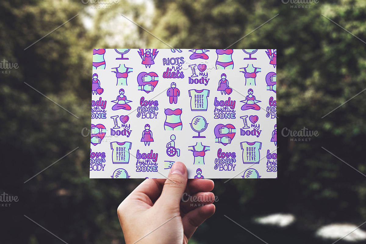 Body Positive Patterns Collection, a Pattern Graphic by Alex Blogoodf (Photo 7 of 9)