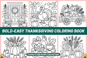 BOLD EASY THANKSGIVING COLORING BOOK, a Seasonal Illustration by Coco Bloom (Thumbnail 3 of 3)