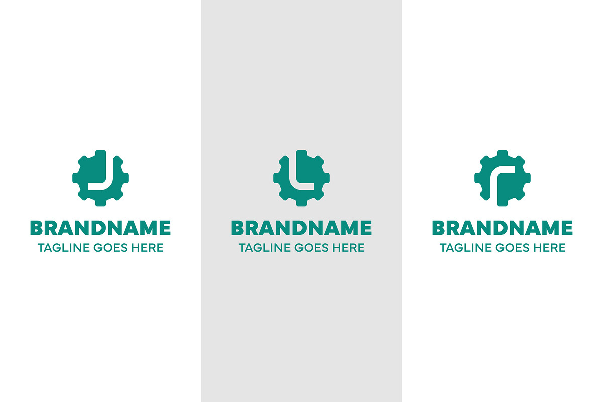 Letter J L R Gear Cog Logo Set, a Branding & Logo Template by Pray Art Design Studio (Photo 1 of 2)