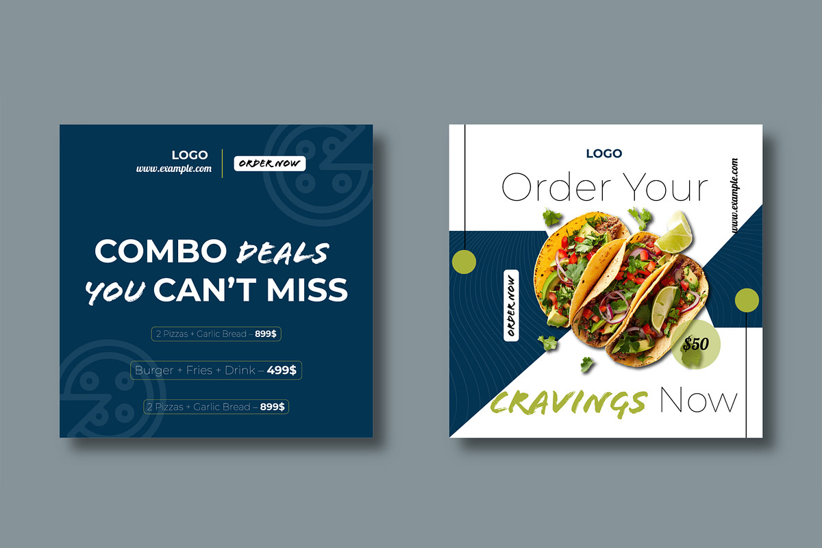Modern Food Social Media Template preview 5