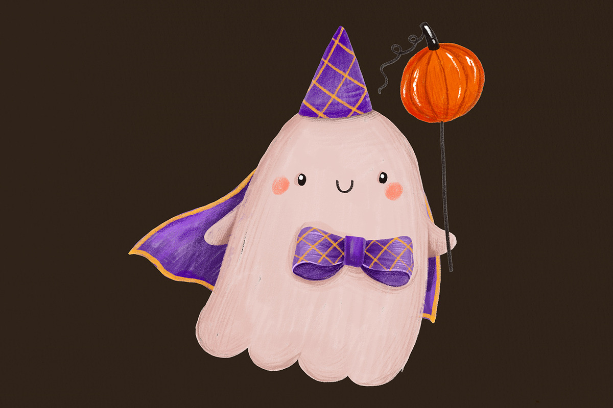 Cute Halloween Ghost Clipart Set, a Seasonal Illustration by the_myro (Photo 7 of 9)