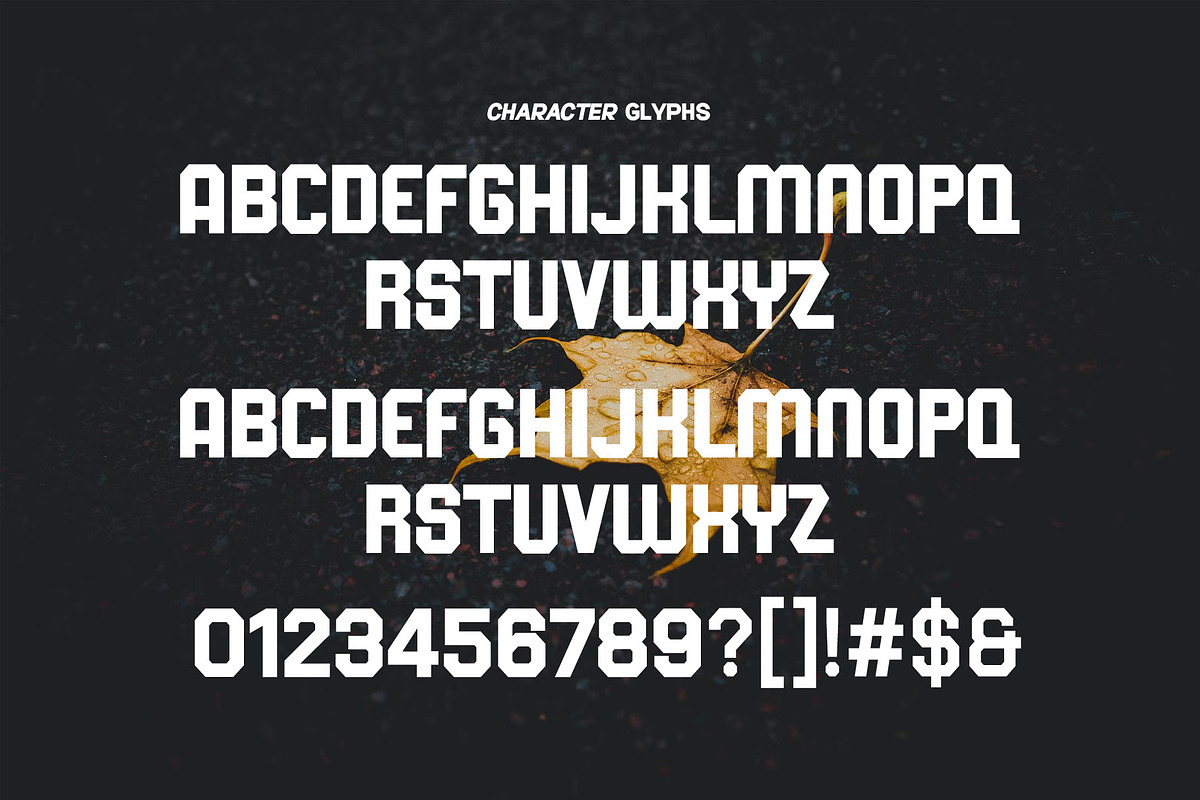 Broken Condensed Sans Serif Font, a Sans Serif Font by Graphicxell (Photo 6 of 6)