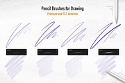 Pencils Procreate Brushes, a Brush Add-On by Andrew Skoch Design (Thumbnail 2 of 12)
