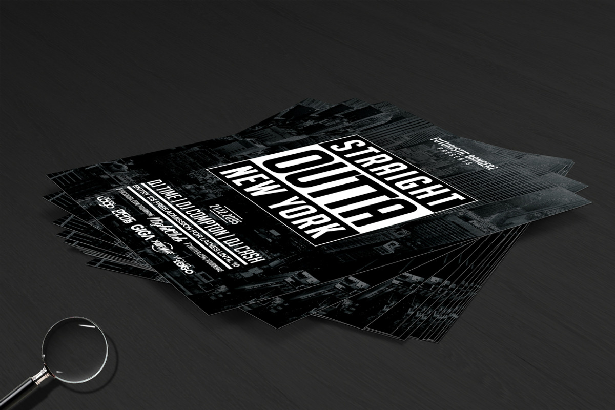Straight Outta Party | 6in1 Flyer, a Flyer Template by GIGA-TEMPLATE (Photo 8 of 18)
