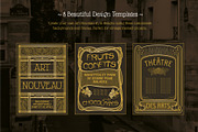 Art Nouveau Backgrounds and Frames, a Decorative Illustration by Wingsart Studio (Thumbnail 3 of 8)