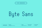 Byte Sans Pixel Font Family, a Font by alpercakici (Thumbnail 1 of 13)