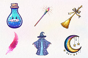 Cute Wizard School  Clipart, an Illustration by CreationArt (Thumbnail 8 of 9)