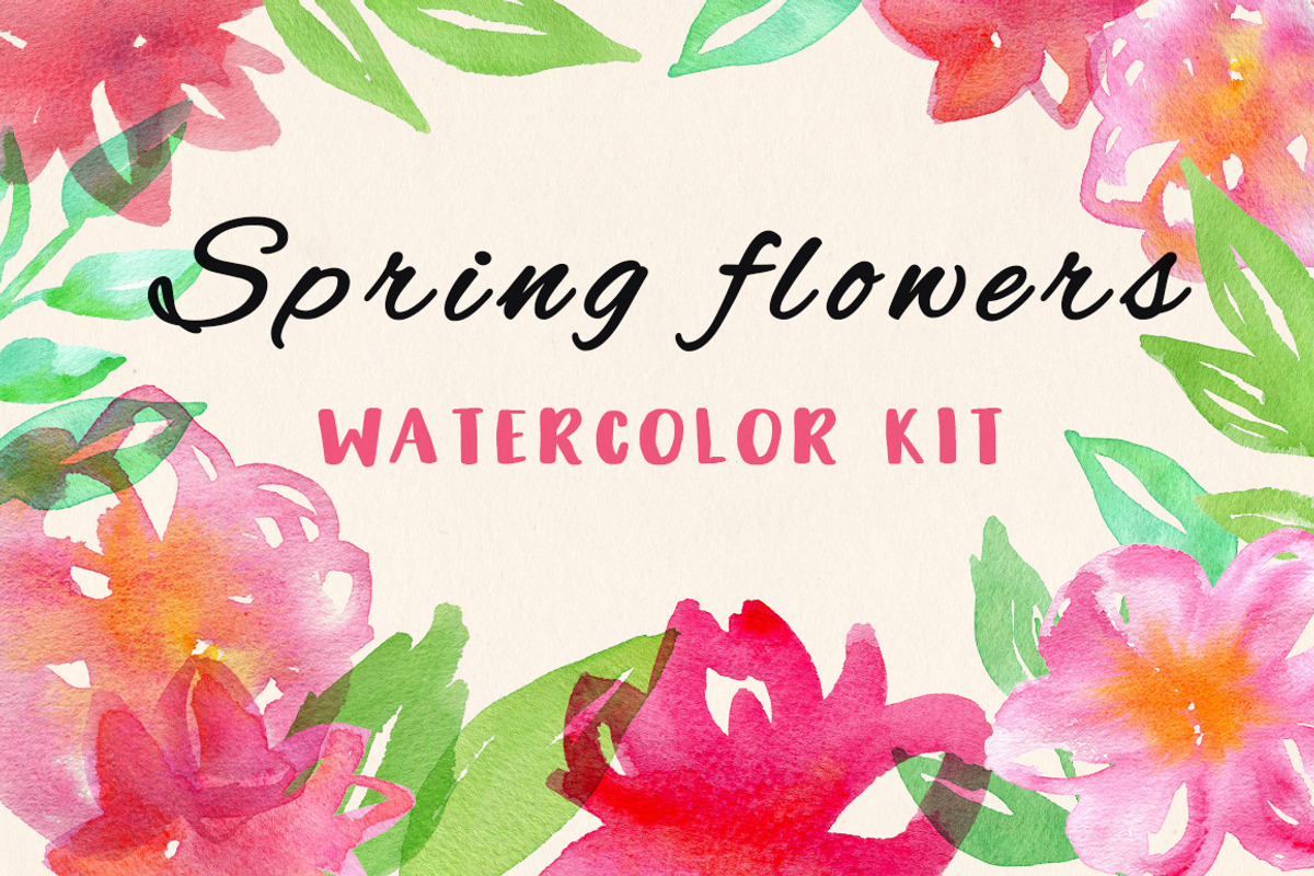 Watercolor Flowers and Leaves, a Decorative Illustration by Artspace (Photo 1 of 3)