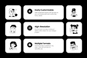 100 Animated Facial Expressions Icon, an Outline Icon by Prosymbols (Thumbnail 2 of 4)