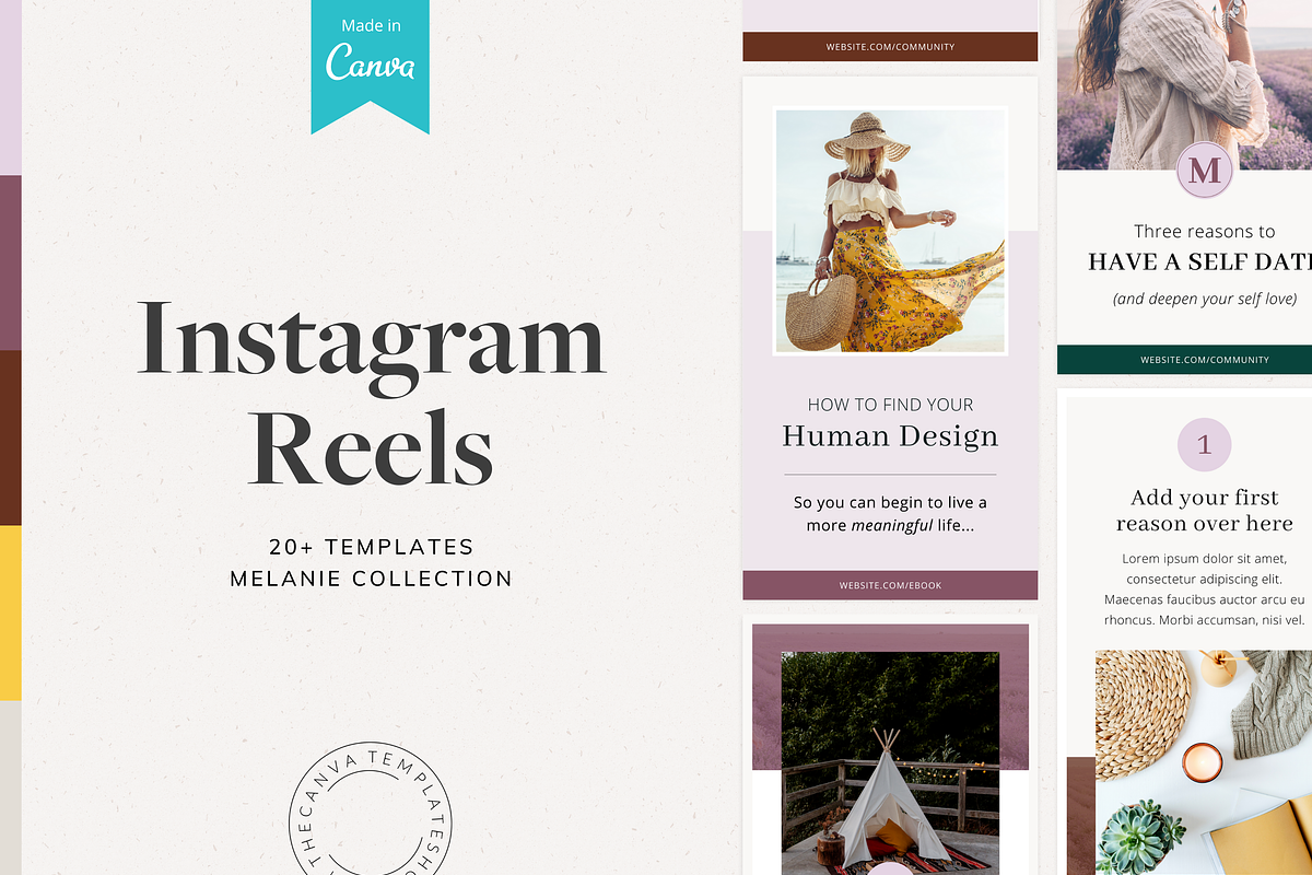 Melanie Reels Canva Templates, a Social Media Template by The Canva Template Shop (Photo 1 of 7)