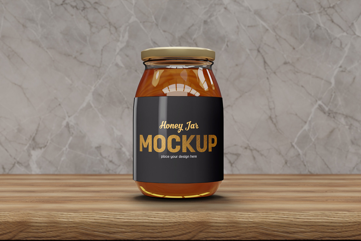 Honey Jar Label Mockup Set, a Cups & Container Mockup by Modern Studio (Photo 3 of 6)