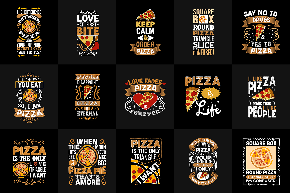 20 Pizza SVG Eps Png Ai Files Vol 1, a Food Illustration by Tosca Digital (Photo 2 of 3)
