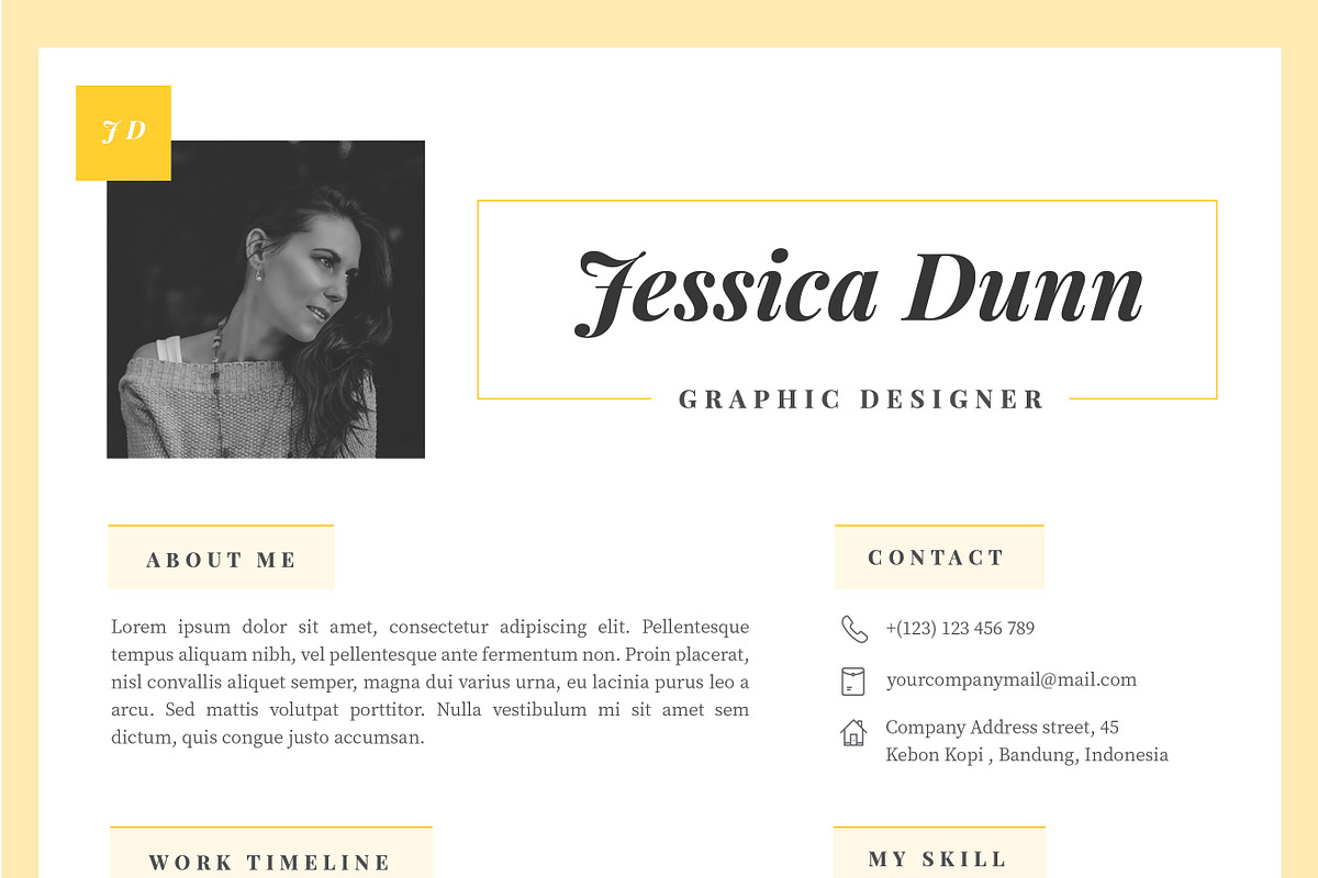 Minimalist Resume Template, a Resume Template by desvibes (Photo 4 of 6)