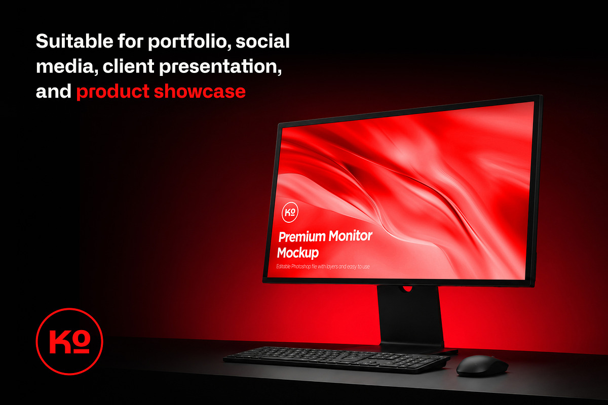 Monitor Desk Mockup Bundle, a Mac Mockup by anamwp (Photo 3 of 5)