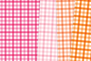 Rainbow Gingham Seamless Patterns