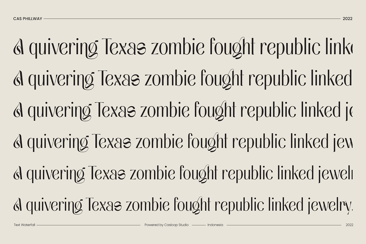 Cas Phillway Elegant Font, a Sans Serif Font by Casloop Studio (Photo 10 of 17)