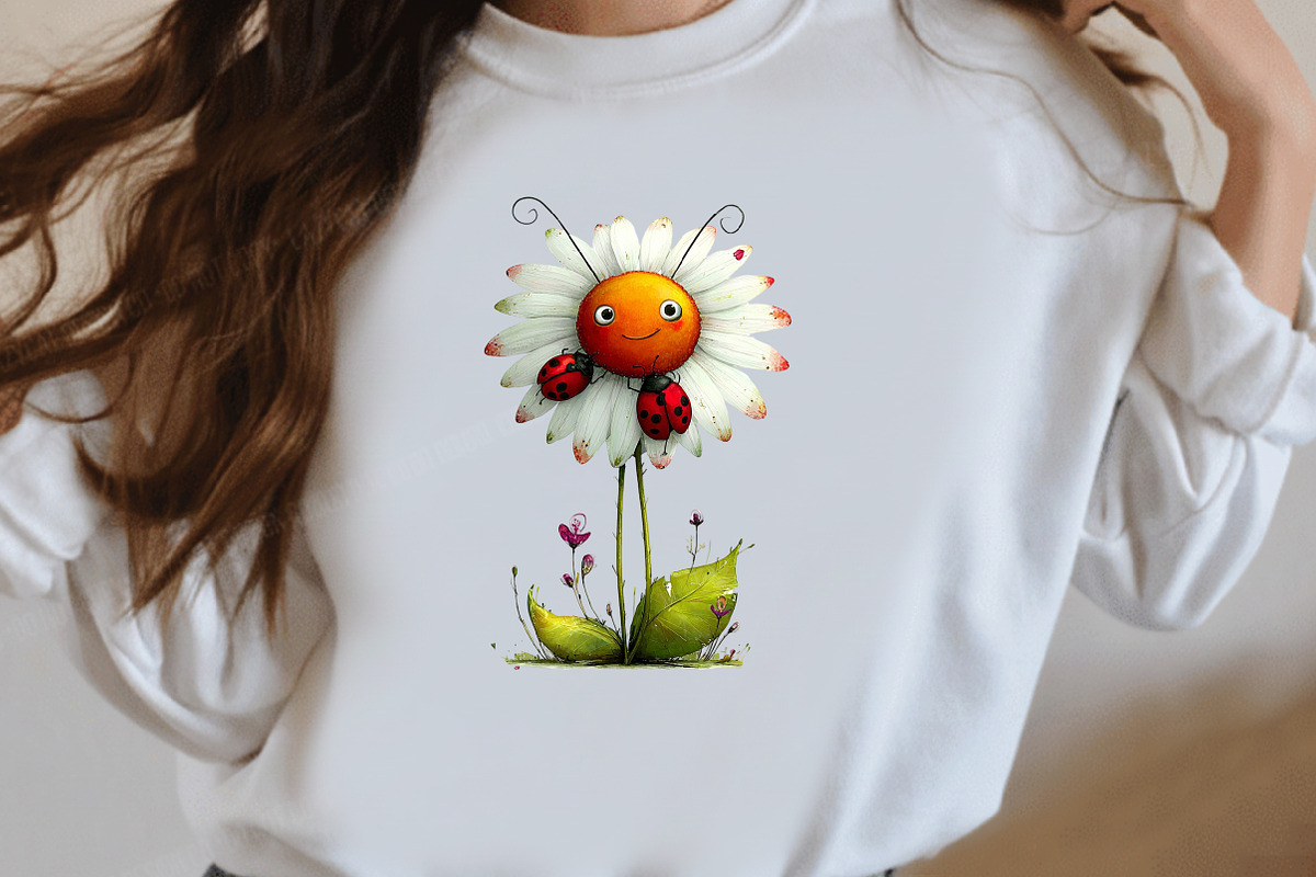 Whimsical white daisy Clipart, an Illustration by Designworld (Photo 6 of 8)