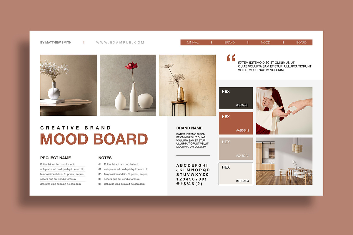 Minimalist Mood Board Template, an UI Kit Template by MightyDesign (Photo 2 of 8)