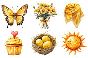 Sunny Yellow Mother's Day Clipart, an Illustration by SinaCreation (Thumbnail 3 of 5)