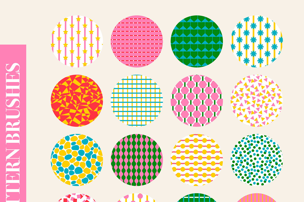 Procreate 2-Tone Pattern Brushes, a Brush Add-On by BrushBoy (Photo 3 of 5)