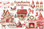 Scandinavian Christmas Clipart, a Seasonal Illustration by Maysa Art (Thumbnail 1 of 7)