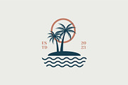 Paradise Island Beach Logo Set, a Branding & Logo Template by Dyn Studio (Thumbnail 2 of 6)