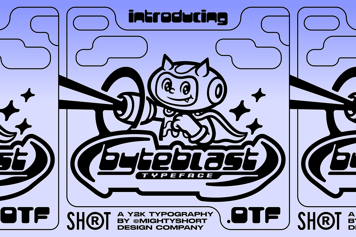 Byteblast Typeface, a Sans Serif Font by MightySHORT (Photo 1 of 4)