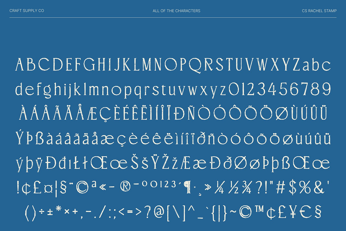 CS Rachel Stamp, a Serif Font by Craft Supply Co. (Photo 8 of 8)