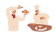 Chefs cooking & decorating food set, a Food Illustration by Good Studio (Thumbnail 4 of 7)
