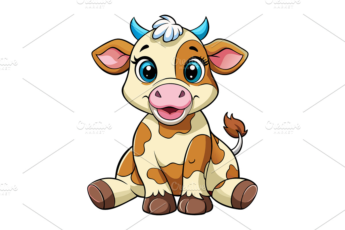 Baby cow, an Illustration by Mark1987