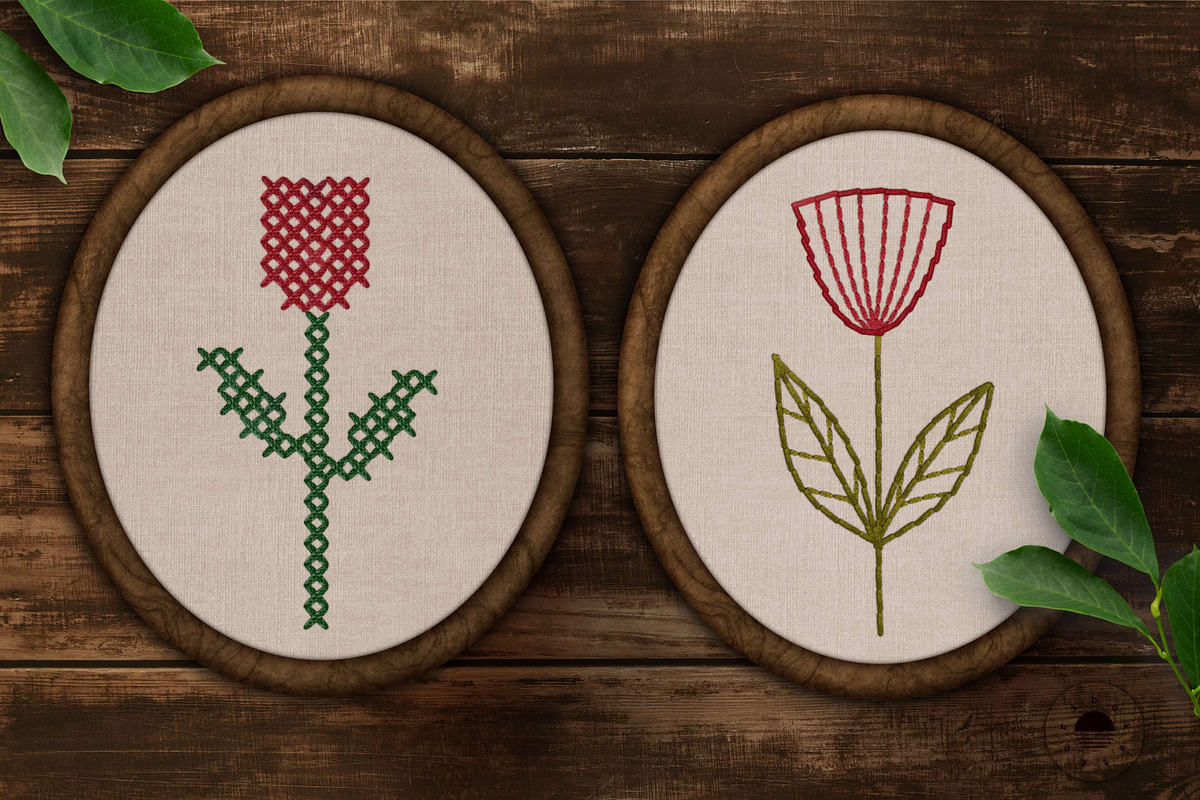Embroidery Art Brushes For Procreate, a Brush Add-On by bokettori (Photo 17 of 42)