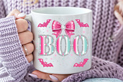 Pink Boo Halloween PNG, a Seasonal Illustration by DreamCafeArt (Thumbnail 7 of 7)