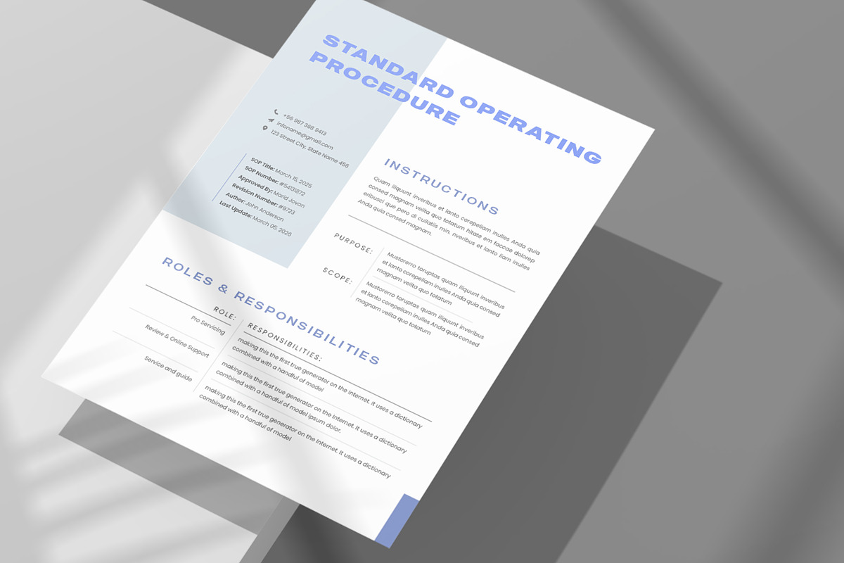 Standard Operating Procedure (SOP), a Stationery Template by Niofix (Photo 4 of 6)