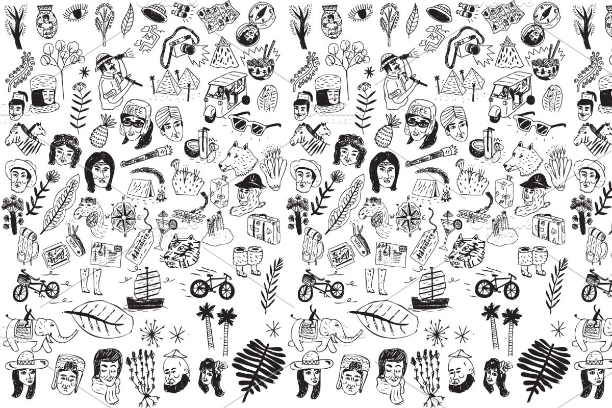 70 Hand Drawn Adventure Vectors, an Animal Illustration by Ed J Brown (Photo 3 of 4)