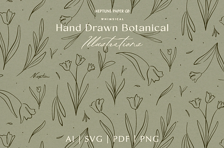 Organic Vintage Botanical Florals