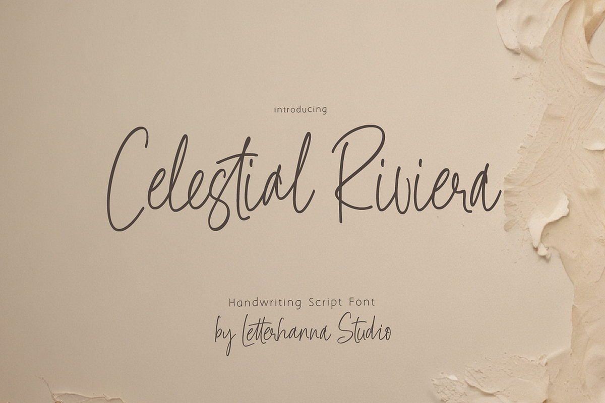 Celestial Riviera Handwriting Font, a Handwritten Font by Letterhanna Studio (Photo 1 of 10)
