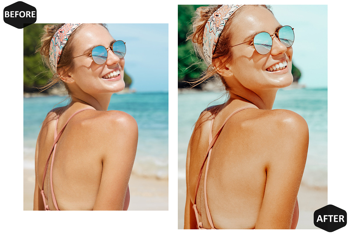 12 Seaside Tans Photoshop Actions, an Action Add-On by Hue Palettte Studio (Photo 5 of 10)