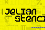 Jelion Stencil, a Font by Noem9 Studio (Thumbnail 1 of 6)