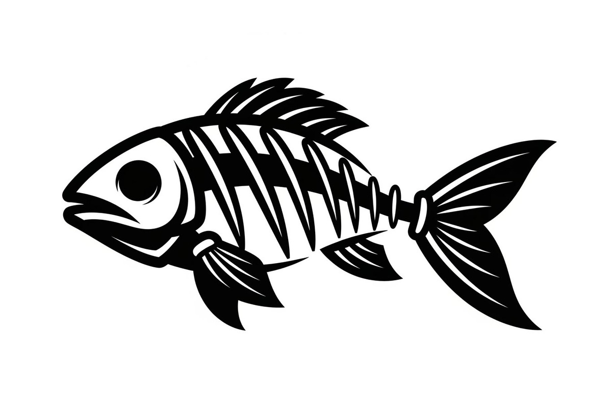 Fish Bone Skeleton Vector Bundle, an Illustration by Designs_River