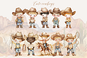 Cute Cowboy Clipart Set, a Person Illustration by ClipArtCharm (Thumbnail 2 of 5)