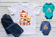Cute Foxs With Christmas Santa Hat., an Animal Illustration by KENO Mascots (Thumbnail 4 of 5)