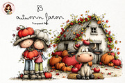 Autumn Farm PNG Clipart Bundle, a Seasonal Illustration by Nicolle's Colorful Art (Thumbnail 1 of 7)