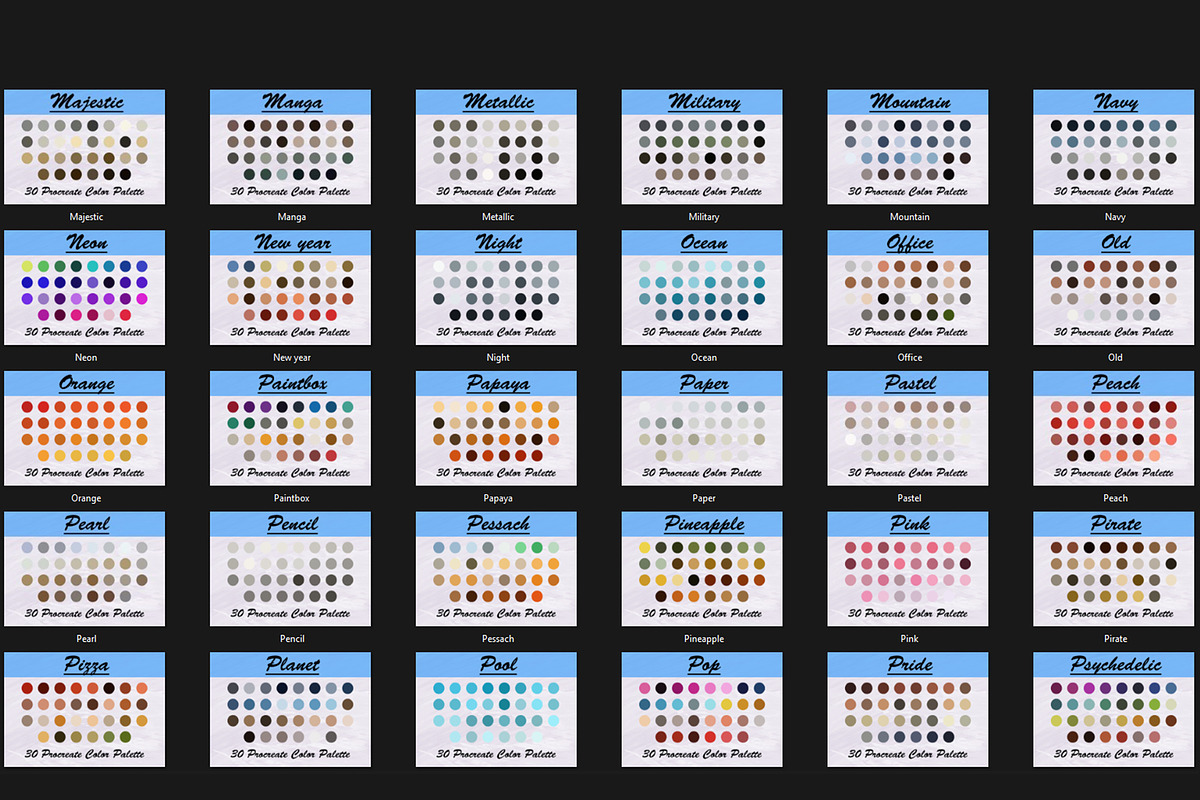 Procreate color palette collection, a Palette Add-On by TiveCreate (Photo 6 of 8)