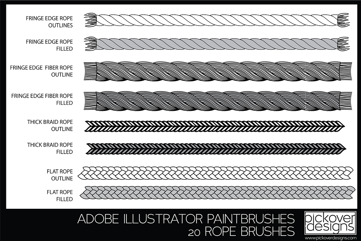 20 ROPE BRUSHES FOR ILLUSTRATOR preview 3
