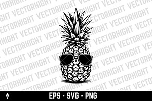Illustration of pineapple, an Illustration by Vectorhight