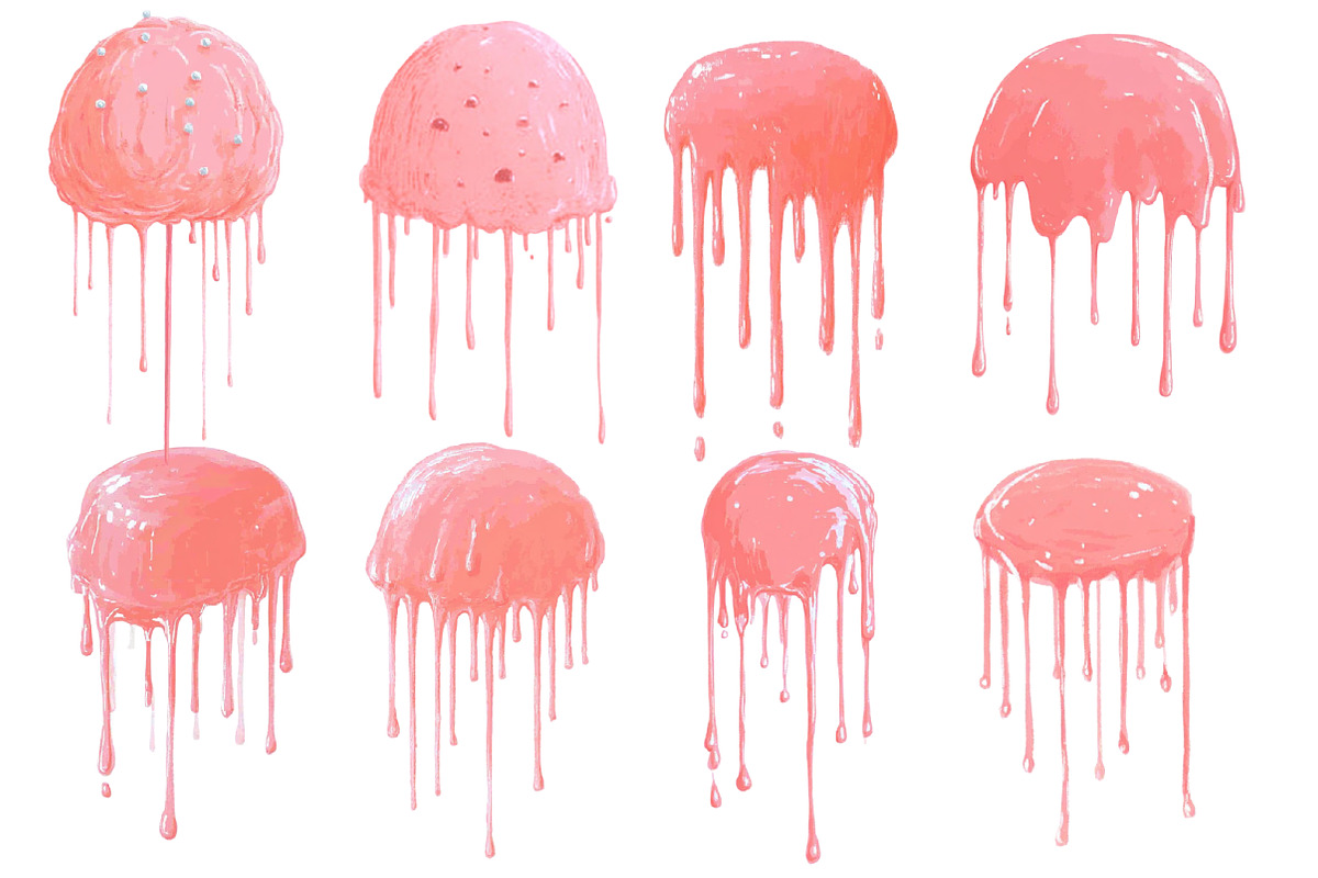 Pink Drip Melted Sublimation Bundle, an Illustration by Designworld (Photo 3 of 4)