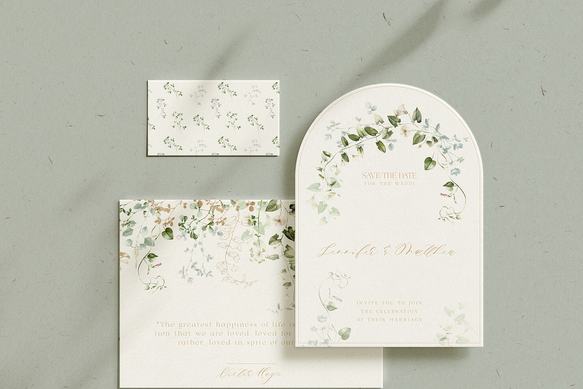 Watercolor Wildflower Floral Green, a Decorative Illustration by Veris Studio (Photo 14 of 15)