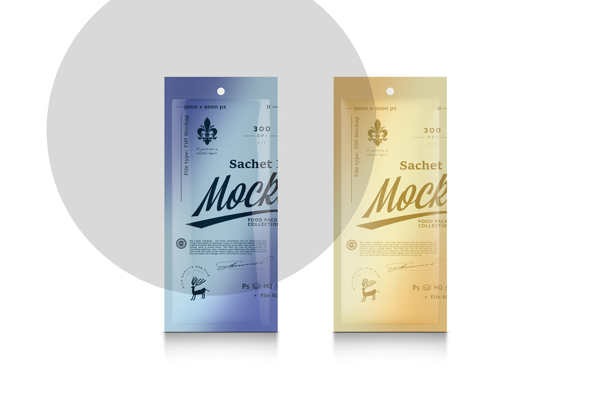 Transparent Sachet Mockup, a Packaging Mockup by Reformer Mockup (Photo 3 of 4)