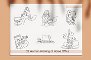 Woman Working at Home Office, a Branding & Logo Template by velychko.ua (Thumbnail 6 of 12)