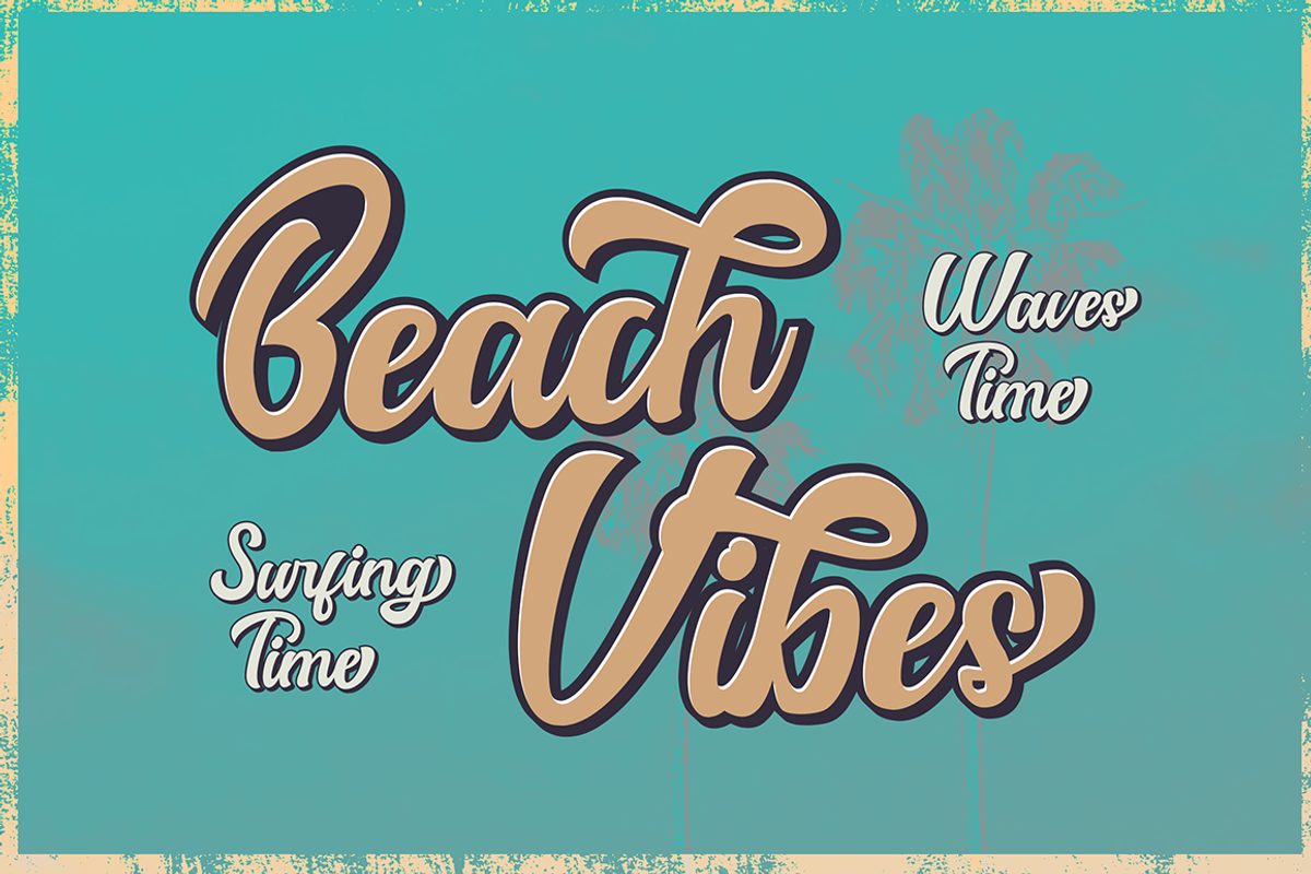 Degdegan Bold Script Retro, a Script Font by Haksen (Photo 3 of 11)